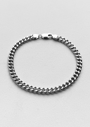 Браслет без вставок Срібло 925° (родій) GZB248P5