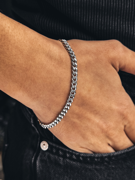 Bransoletka bez wkładek Srebro próby 925° (rod) GZB248P5