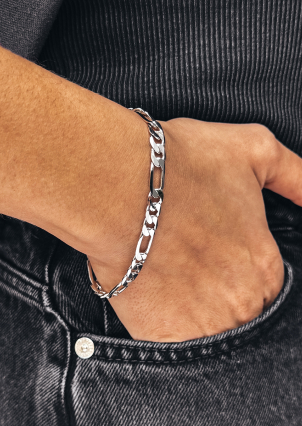 Браслет без вставок Срібло 925° (родій) GZBP6519