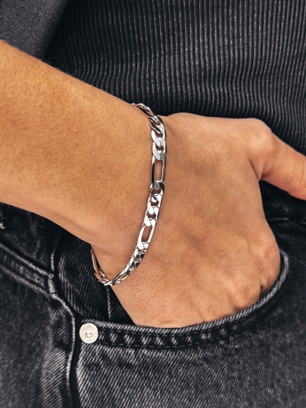 Браслет без вставок Срібло 925° (родій) GZBP6519