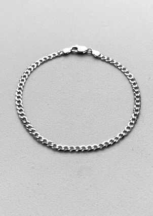 Браслет без вставок Срібло 925° (родій) GZB249P3