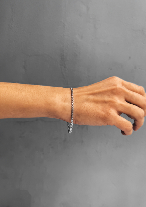 Браслет без вставок Срібло 925° (родій) GZB249P3