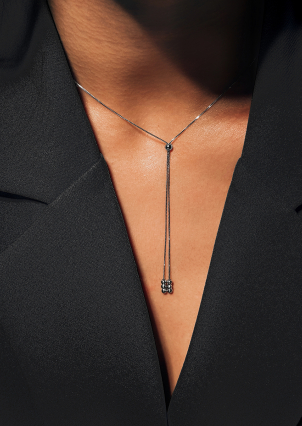 Кольє без вставок Срібло 925° (родій) 7190714