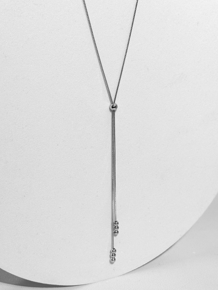 Кольє без вставок Срібло 925° (родій) 7190714