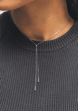 Кольє без вставок Срібло 925° (родій) 7190714