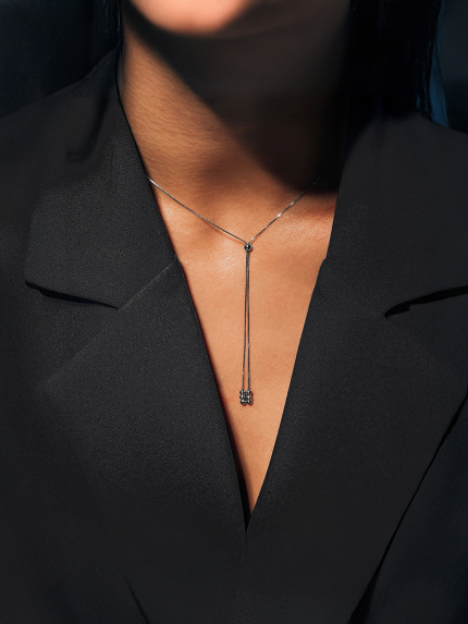 Кольє без вставок Срібло 925° (родій) 7190714