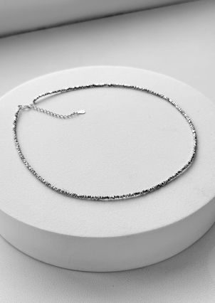 Кольє без вставок Срібло 925° (родій) 190003