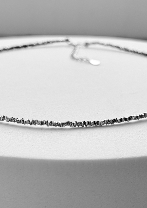 Кольє без вставок Срібло 925° (родій) 190003