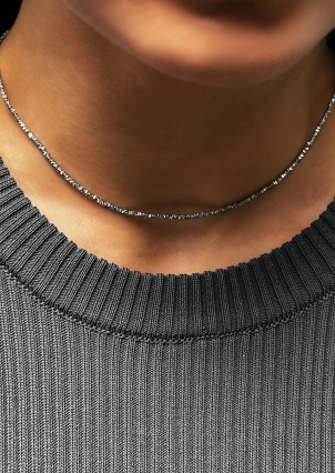 Кольє без вставок Срібло 925° (родій) 190003