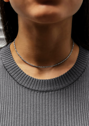 Кольє без вставок Срібло 925° (родій) 190003