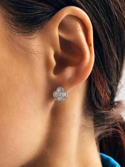 Сережки перламутр Срібло 925° (родій) 190273б