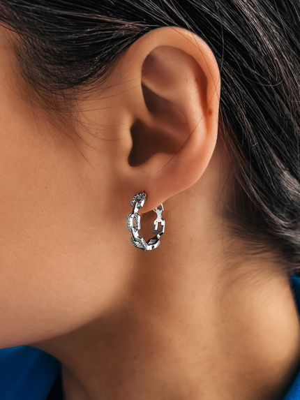 Сережки Фіаніт (5А) Срібло 925° (родій) 110094