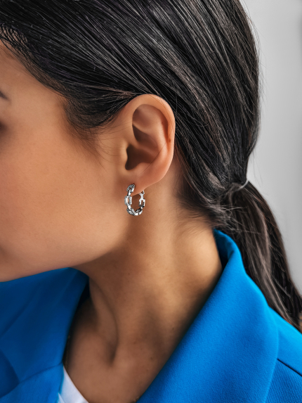 Сережки Фіаніт (5А) Срібло 925° (родій) 110094