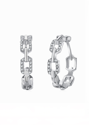 Сережки Фіаніт (5А) Срібло 925° (родій) 110094