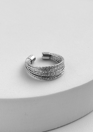 Каблучка без вставок Срібло 925° (родій) 958011