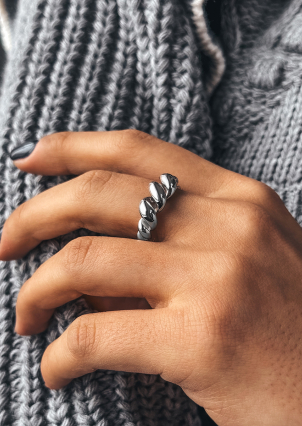 Каблучка без вставок Срібло 925° (родій) 958012