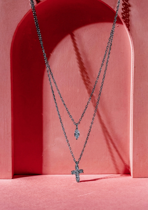 Кольє Фіаніт (5А) Срібло 925° (родій) 190173