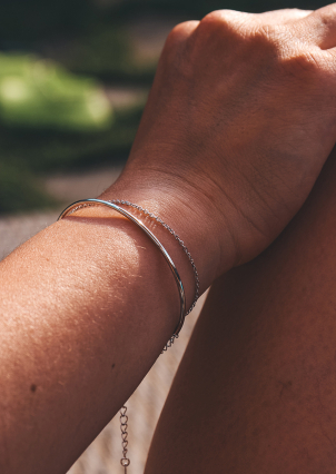 Браслет без вставок Срібло 925° (родій) 170021