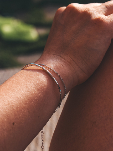 Браслет без вставок Срібло 925° (родій) 170021