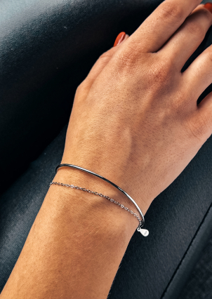 Браслет без вставок Срібло 925° (родій) 170021