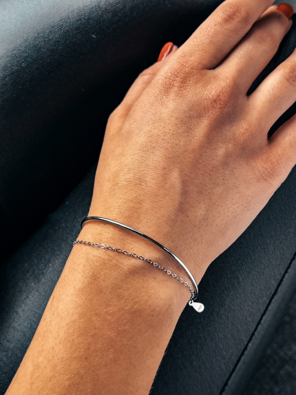 Браслет без вставок Срібло 925° (родій) 170021