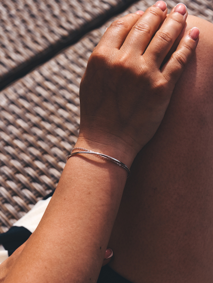 Браслет без вставок Срібло 925° (родій) 170021