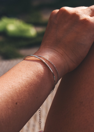 Браслет без вставок Срібло 925° (родій) 170021