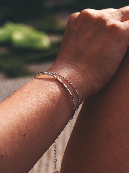 Браслет без вставок Срібло 925° (родій) 170021