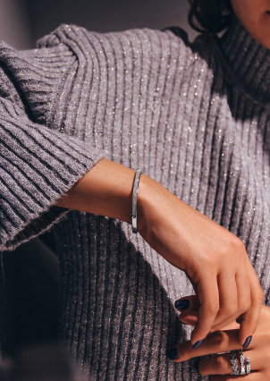 Браслет фіаніт Срібло 925° (родій) 958013