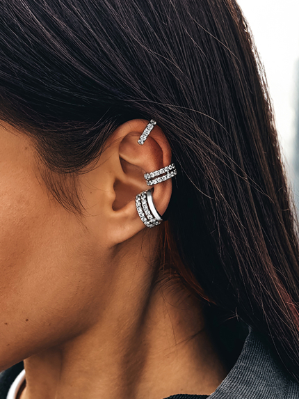 Сережки фіаніт Срібло 925° (родій) GSE682P