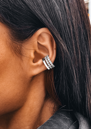 Сережки фіаніт Срібло 925° (родій) GSE681P