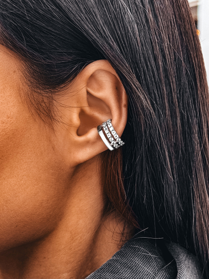 Cyjanitowe kolczyki Srebro 925° (rod) GSE681P