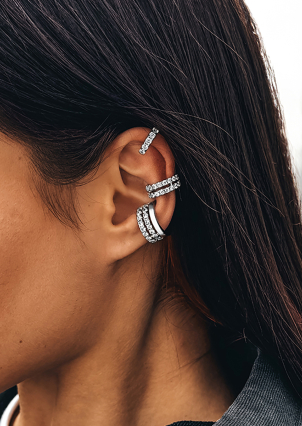 Сережки фіаніт Срібло 925° (родій) GSE681P