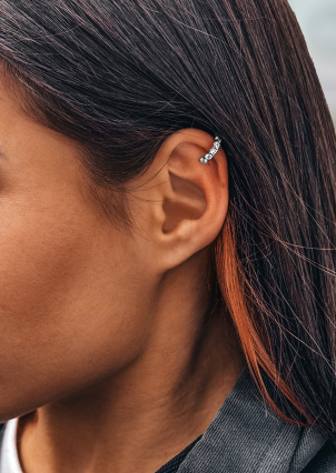 Сережки фіаніт Срібло 925° (родій) GSE683P