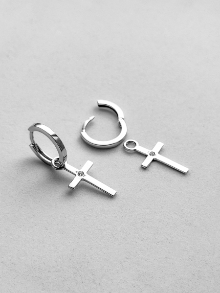 Сережки фіаніт Срібло 925° (родій) 101023