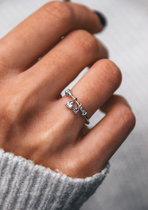 Каблучка Фіаніт (5А) Срібло 925° (родій) GZR312PW