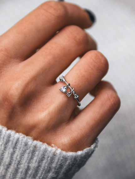 Ring Fianite (AAAA) Silver 925° (rhodium) GZR312PW