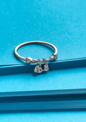 Каблучка Фіаніт (5А) Срібло 925° (родій) GZR312PW