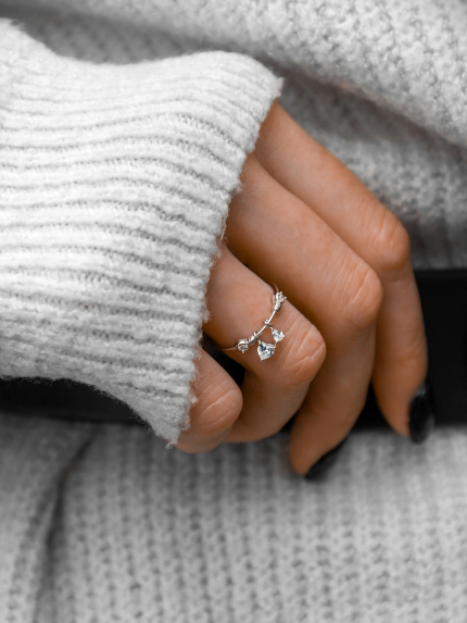 Ring Fianite (AAAA) Silver 925° (rhodium) GZR312PW