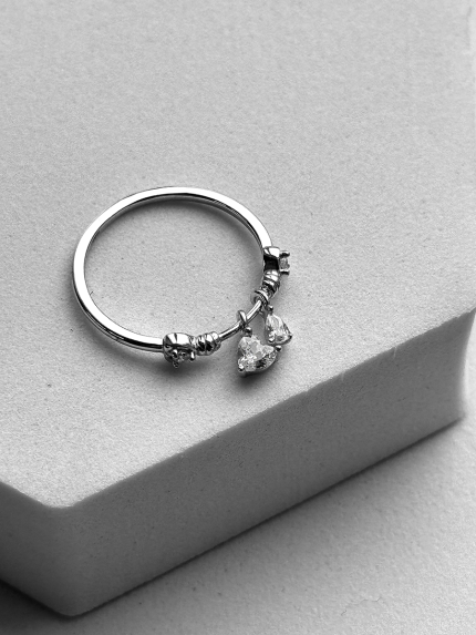 Ring Fianite (AAAA) Silver 925° (rhodium) GZR312PW