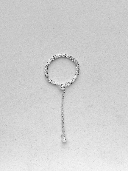 Каблучка без вставок Срібло 925° (родій) 7120002