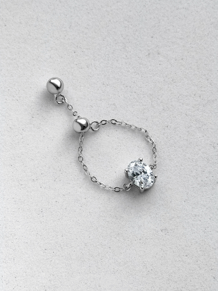 Каблучка без вставок Срібло 925° 120766