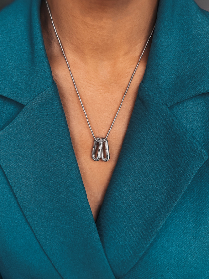 Сережки без вставок Срібло 925° (родій) GSE684P