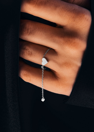 Каблучка без вставок Срібло 925° (родій) GSR625P