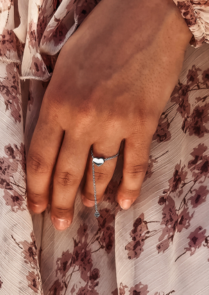 Каблучка без вставок Срібло 925° (родій) GSR625P