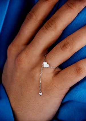 Каблучка без вставок Срібло 925° (родій) GSR625P