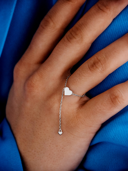 Каблучка без вставок Срібло 925° (родій) GSR625P