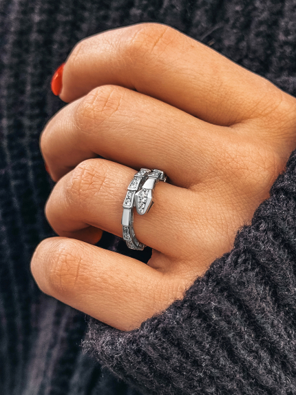 Каблучка фіаніт Срібло 925° (родій) GSR615P