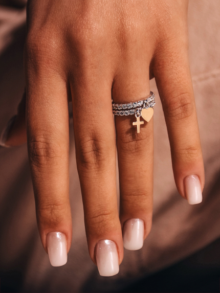 Каблучка фіаніт Срібло 925° золото 375° 978079