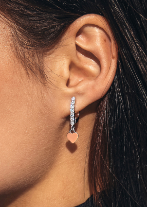 Сережки фіаніт Срібло 925° золото 375° 978080